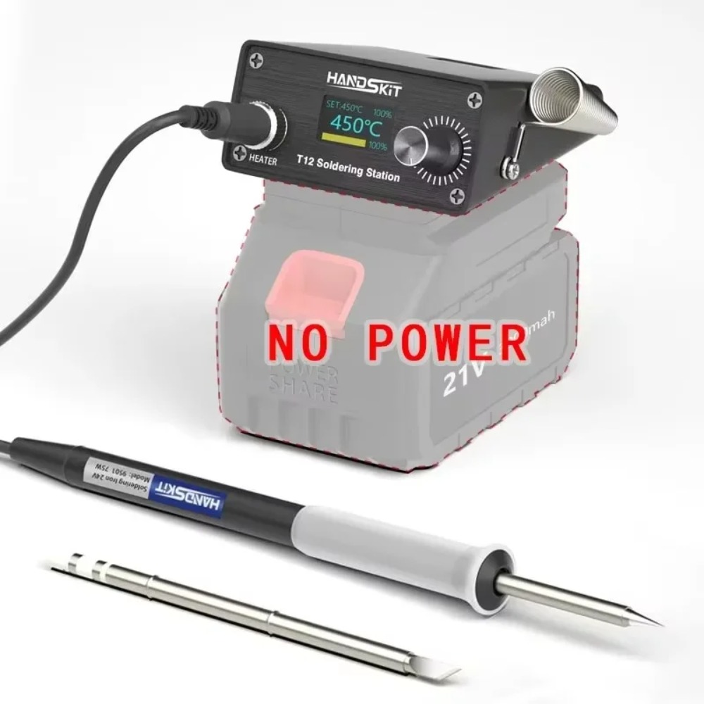 Diy Soldering Station No Electronics - Przenośna stacja lutownicza bezprzewodowa T12 –
