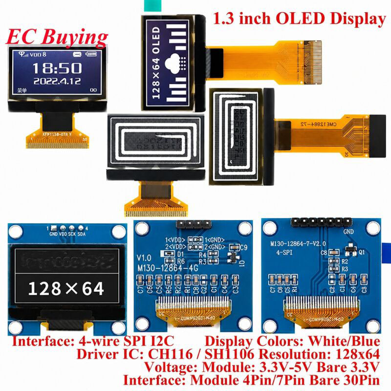 I2C Lcd Display - Moduł OLED 1,3 cala Wyświetlacz LCD