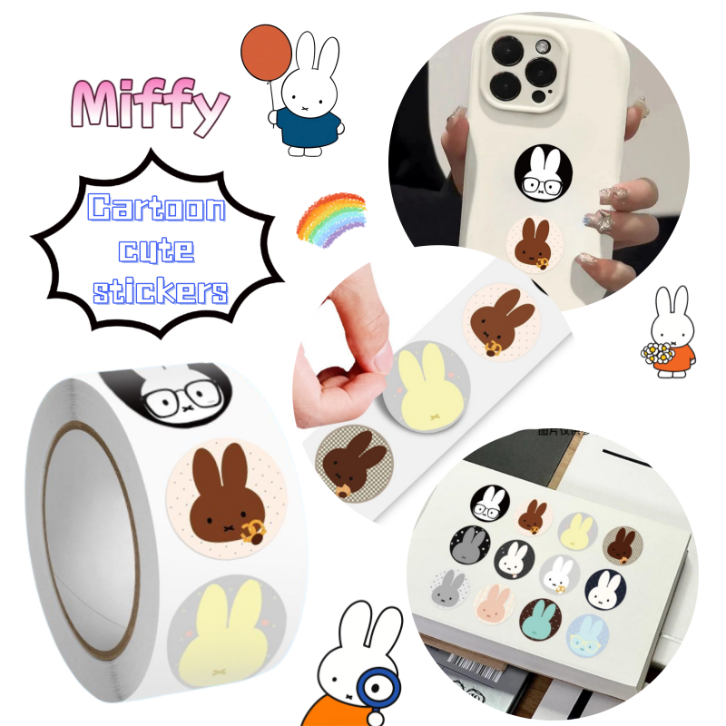 Diy Q - Naklejki Miffy Królik Edycja Q, kreskówkowe,