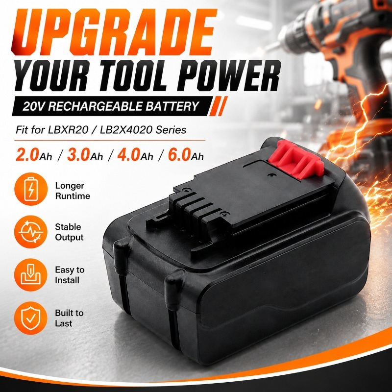 Black+Decker Tool 20V Max - Akumulator litowo-jonowy 20V Max 6.0Ah do