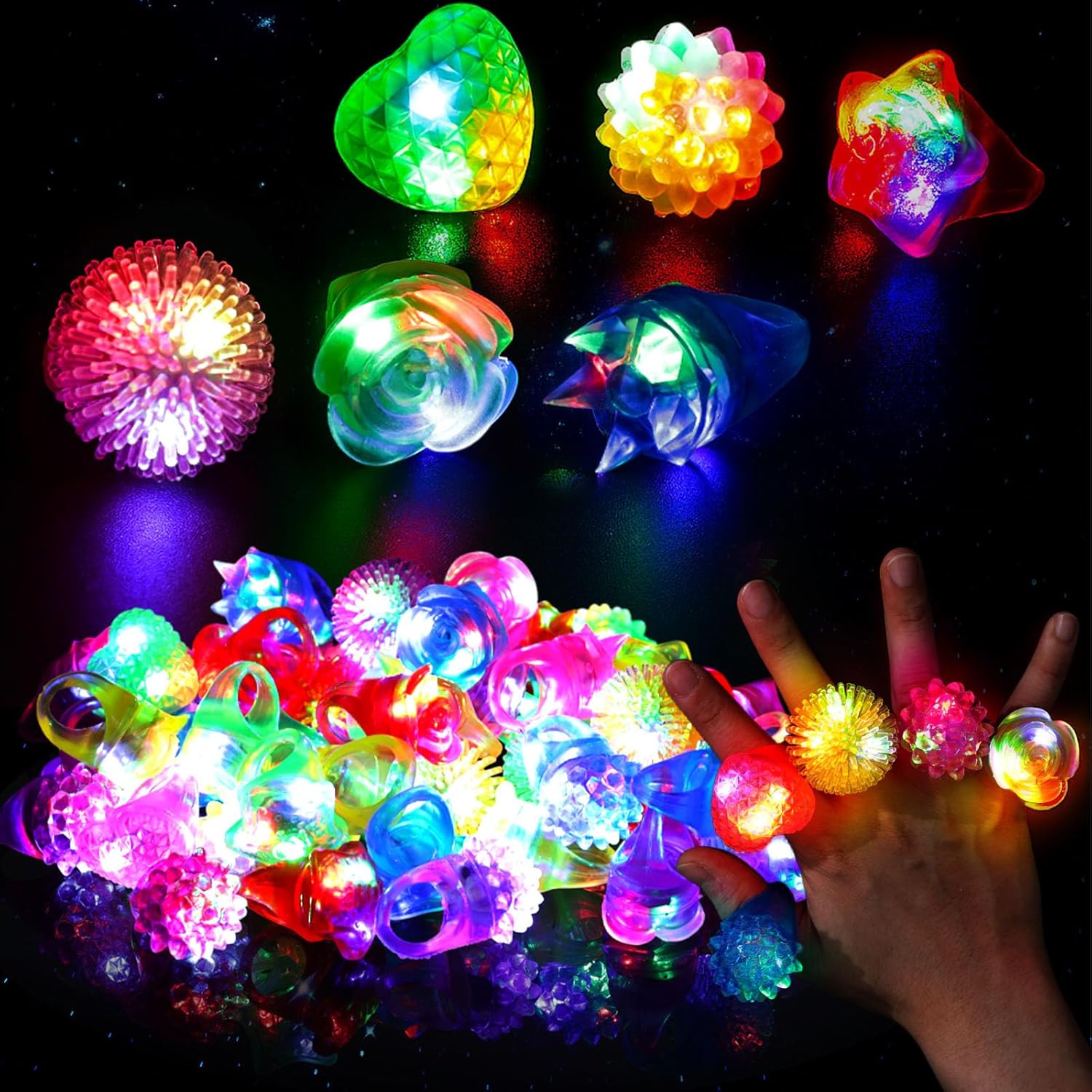 Diy Halloween Electronics - 10 szt. Świecące pierścienie LED z
