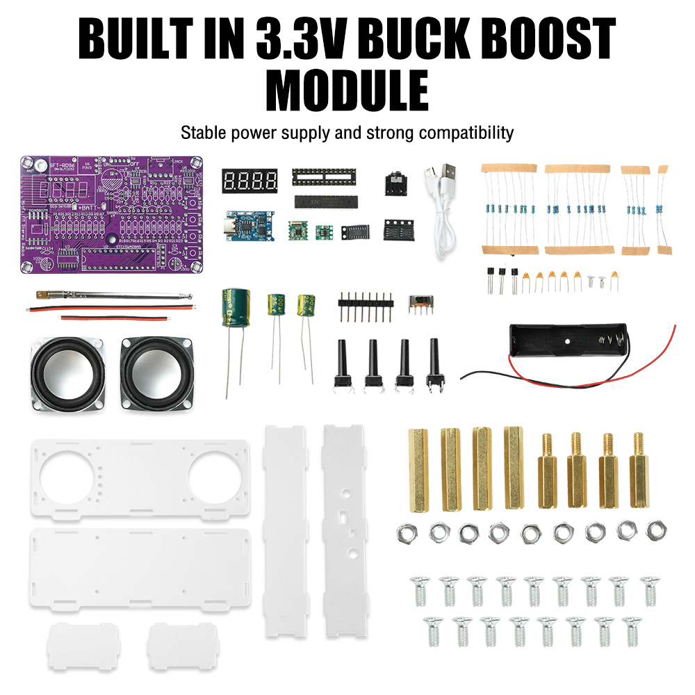 Diy Audio Electronics Projects - Zestaw elektroniczny DIY - dwukanałowe radio
