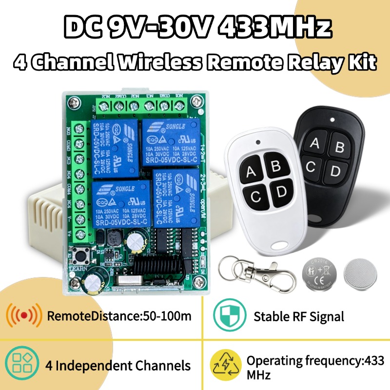 Diy Electronics Button - Uniwersalny bezprzewodowy pilot zdalnego sterowania 433MHz