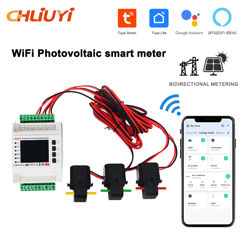Diy Electronics Store - Inteligentny transformator WiFi Tuya z trójfazowym