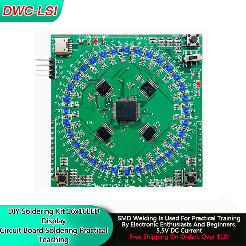 Diy Electronics Circuits - Płytka do ćwiczeń lutowania DIY, zestaw