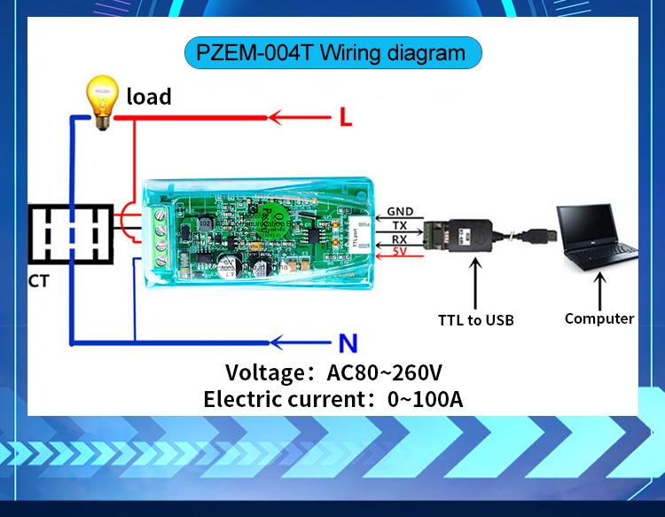 PZEM 004T 4.0 Jednofazowy Wato – Diy Electronics Store recenzja i cena
