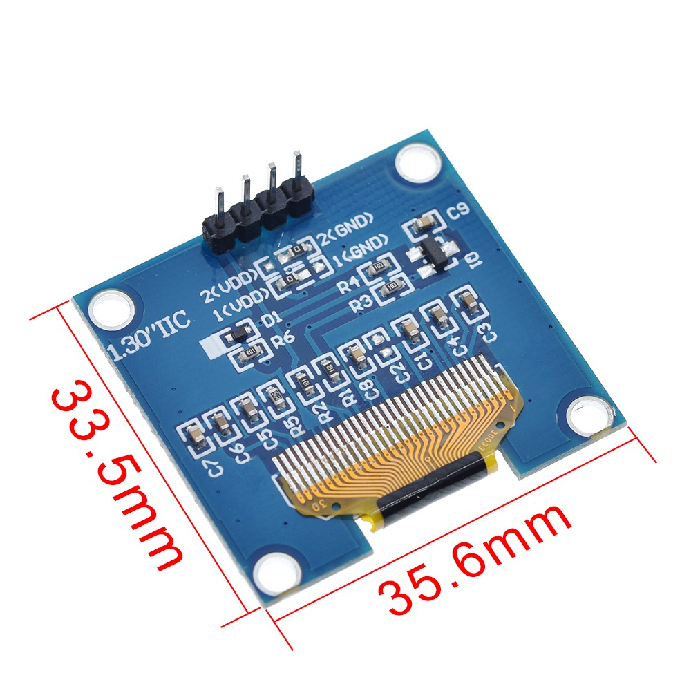4PIN 1.3 moduł OLED biały/nieb – I2C Lcd Display recenzja i cena