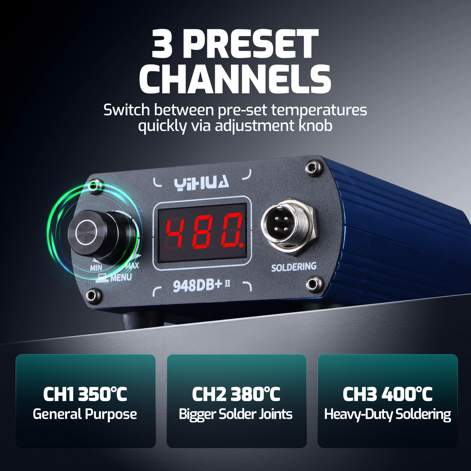 Stacja lutownicza YIHUA 948DB+ – Diy Soldering Station No Electronics recenzja i cena