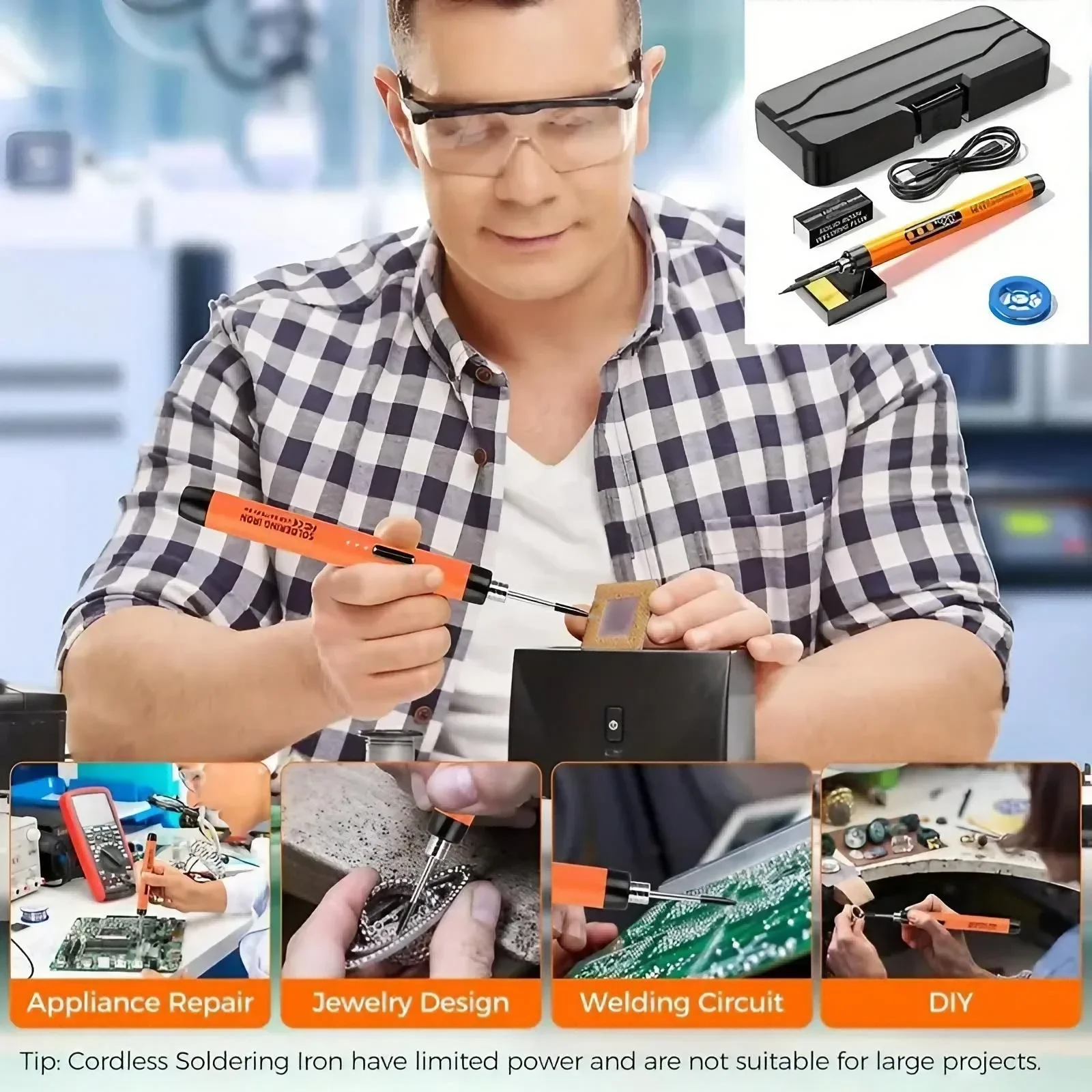 Mini lutownica USB, przenośna, – Diy Electronics Bench recenzja i cena