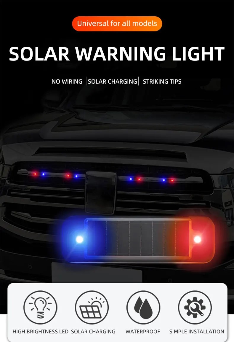 Mini LED Solar Power Car Warni – Diy Lamp Electronics recenzja i cena