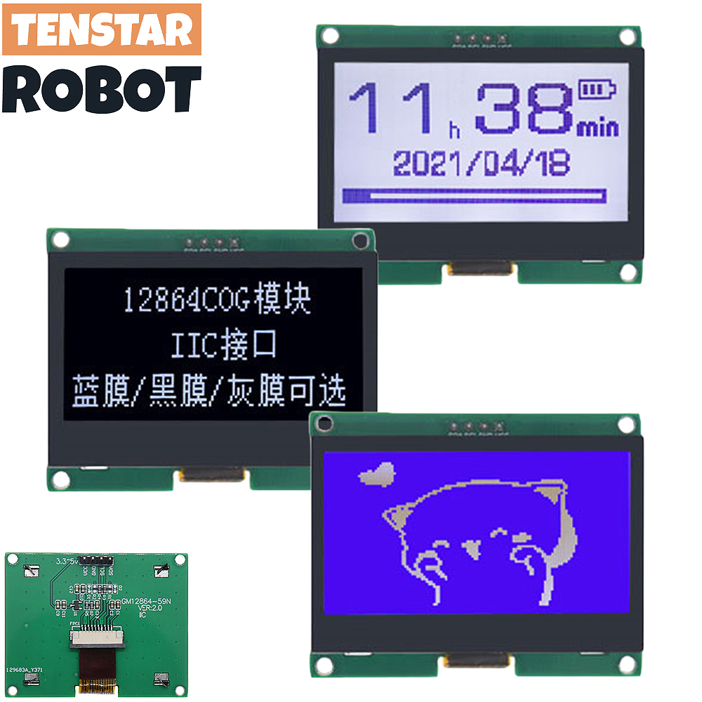 TENSTAR 12864-59N IIC 4P moduł – I2C Lcd Display recenzja i cena